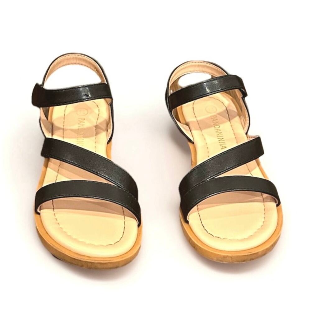 Toddler Girls Black Strappy Sandals - Size 11
